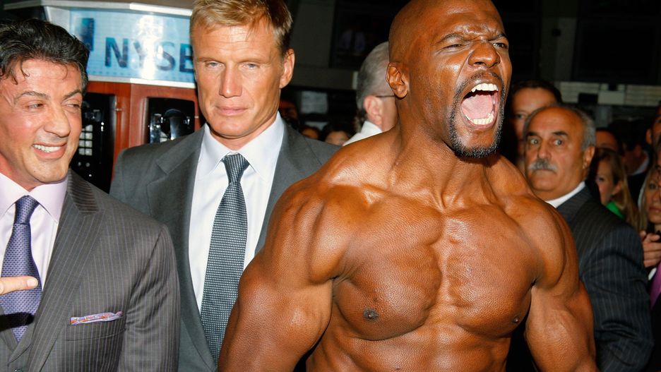 Sylvester Stallone, Dolph Lindgren i Terry Crews, Nowy Jork, 2010.