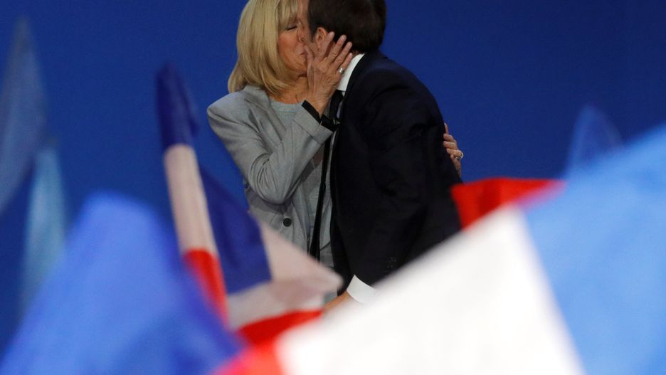 Emmanuel Macron i jego żona Brigitte
