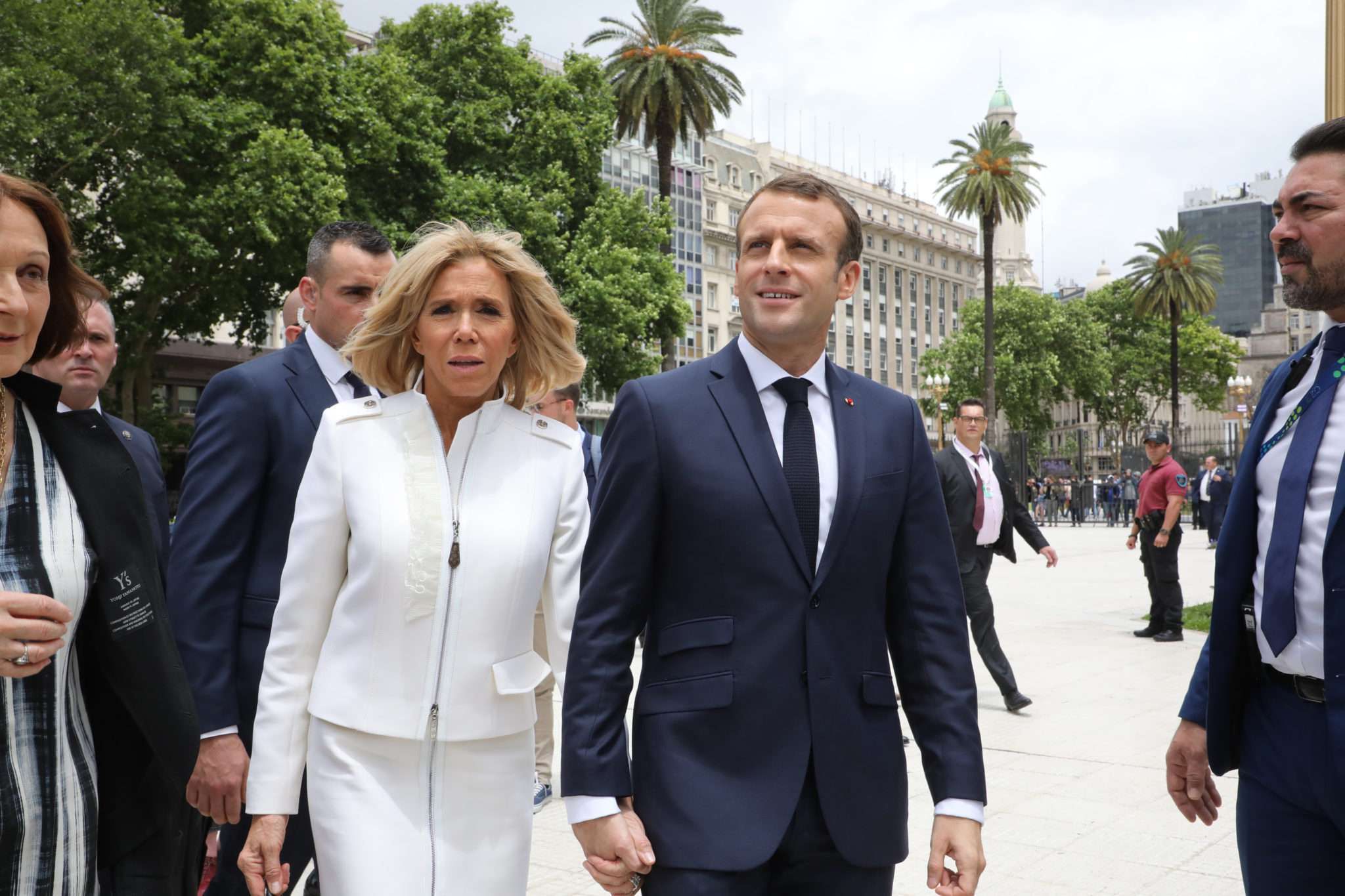 Emmanuel Macron i Brigitte Macron podczas oficjalnej wizyty w Argentynie