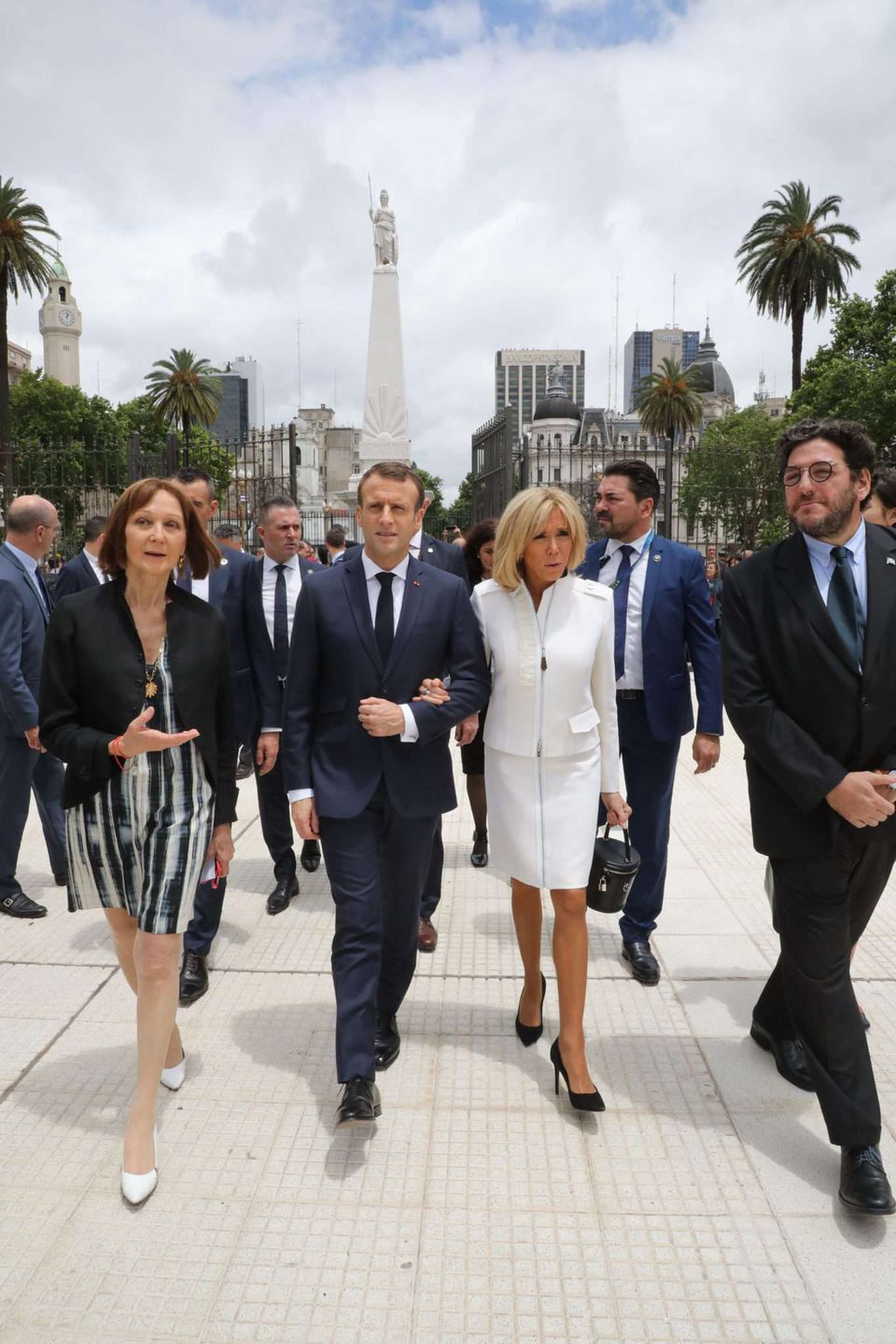 Emmanuel Macron i Brigitte Macron podczas oficjalnej wizyty w Argentynie