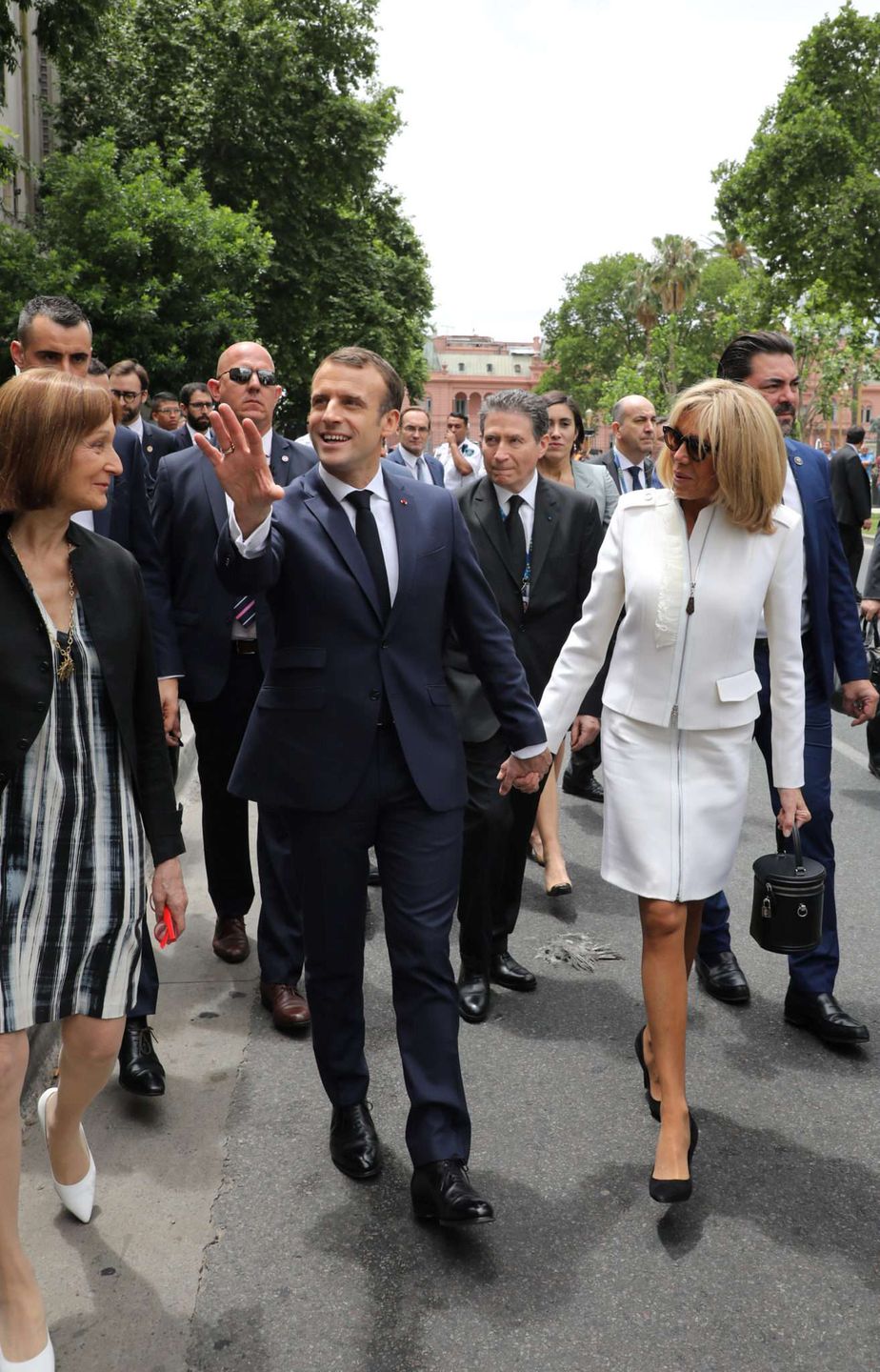 Emmanuel Macron i Brigitte Macron podczas oficjalnej wizyty w Argentynie