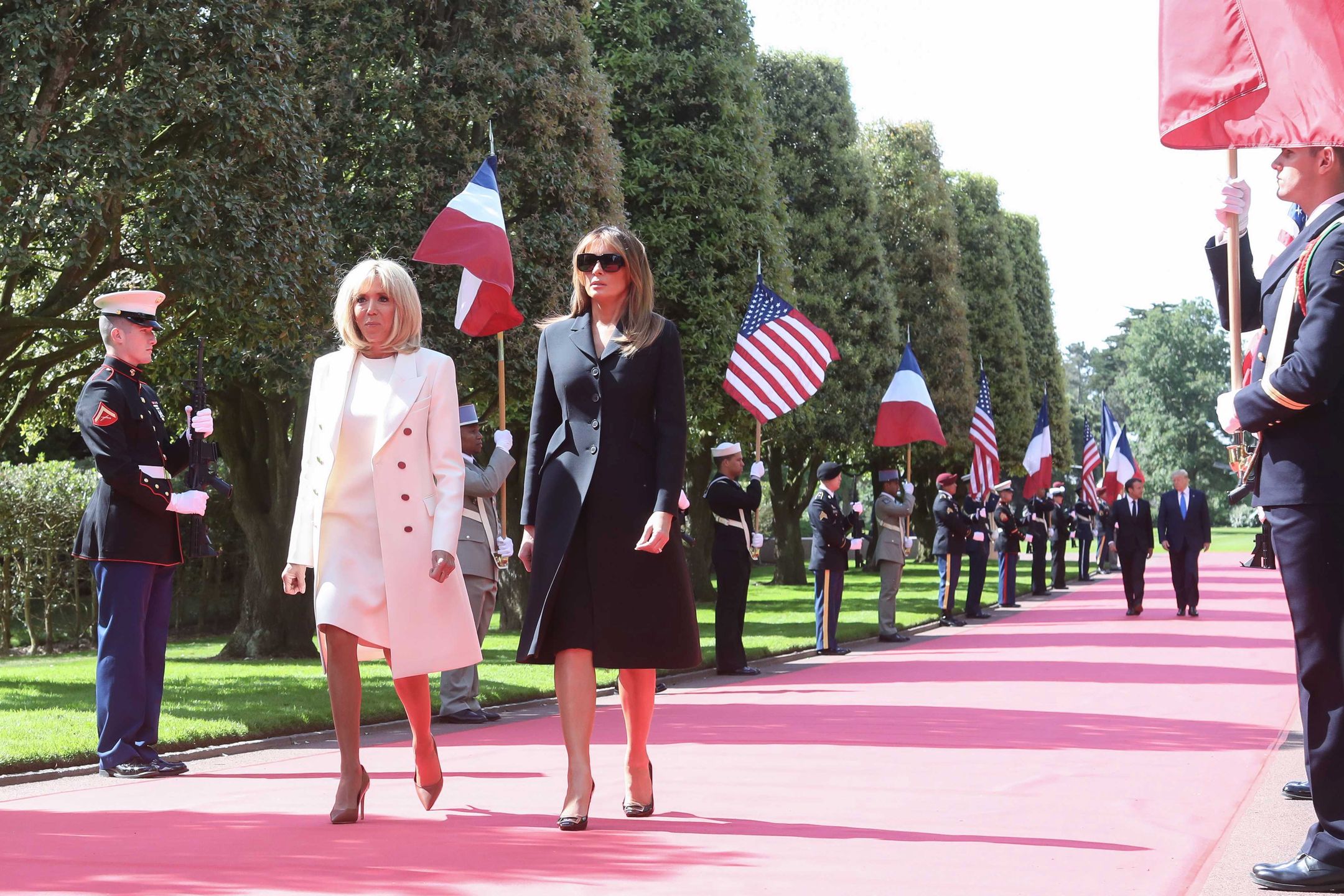 Melania Trump i Brigitte Macron - 75. rocznica lądowania w Normandii