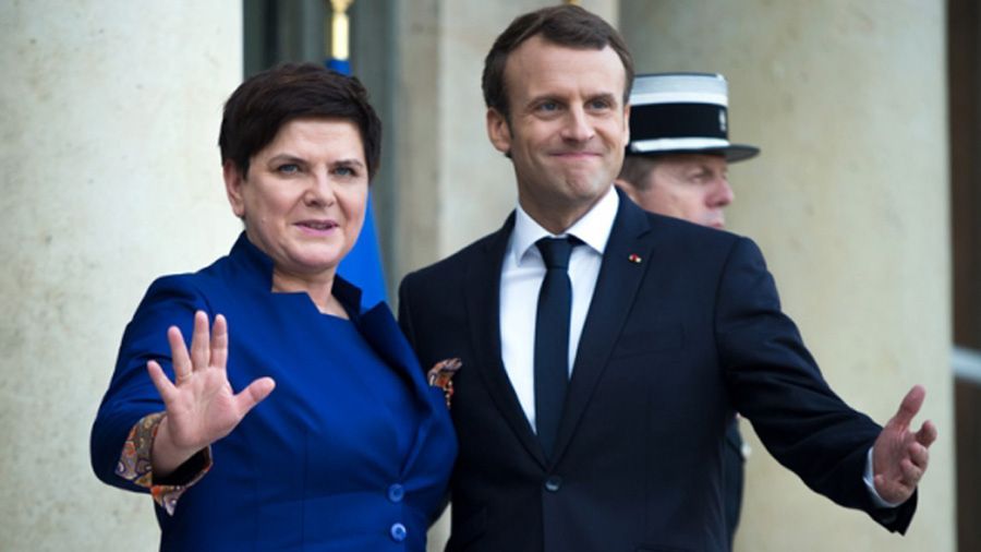 Premier Szydło i Emmanuel Macron