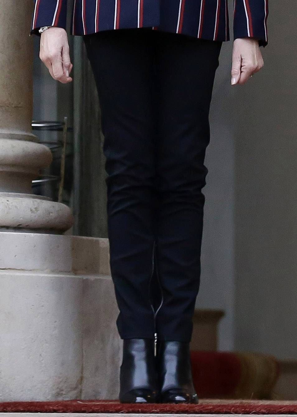 Brigitte Macron na spotkaniu z Ermine Erdogan w Pałacu Elizejskim