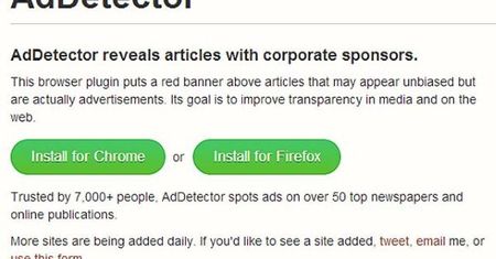 AdDetector: darmowa wtyczka wykrywająca "ciche" reklamy