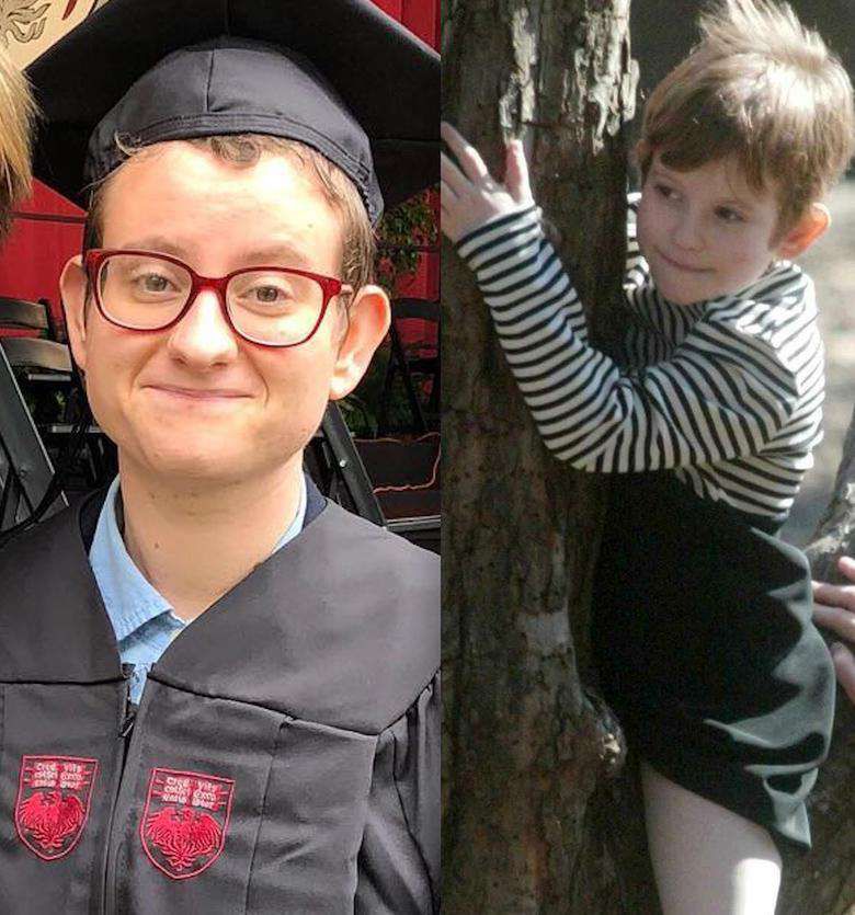 Samuel po i przed zmianą płci