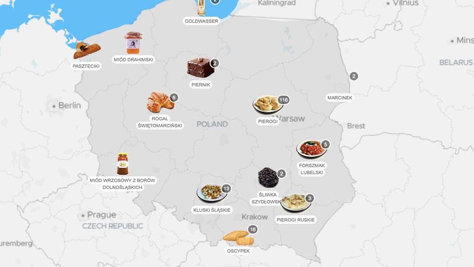 Jednymi z najpopularniejszych polskich przysmaków są oscypki i pierniki toruńskie.