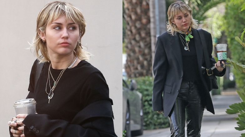 Przygnębiona Miley Cyrus przemierza ulice Kalifornii w nowej fryzurze (FOTO)