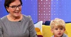 Ewa Kopacz ociepla wizerunek w telewizji śniadaniowej. Przyszła do programu z wnuczkiem