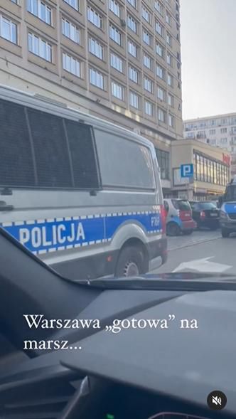 Warszawa przed Marszem Niepodległości. Fot. z InstaStories J. Racewicz