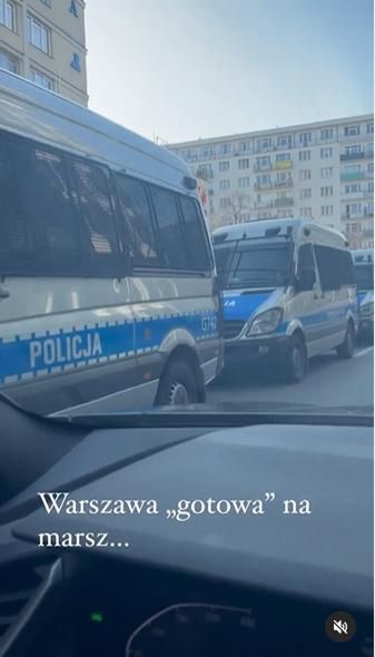 Warszawa przed Marszem Niepodległości. Fot. z InstaStories J. Racewicz