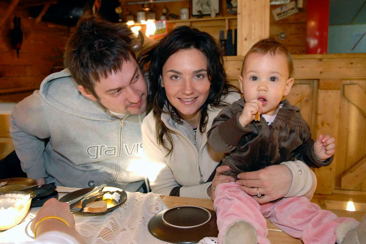 Marcin Prokop z żoną i córką