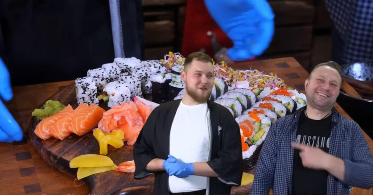 Domowe sushi według Tomasza Strzelczyka - Pyszności; Foto: kadr z materiału na kanale YouTube Tomasz Strzelczyk ODDASZFARTUCHA