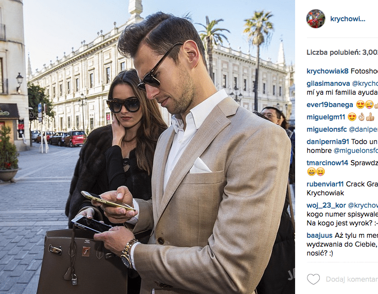 Grzegorz Krychowiak na Instagramie z dziewczyną Celią