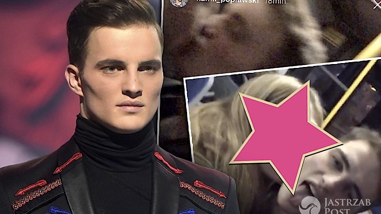 Patryk Grudowicz całuje się z dziewczyną