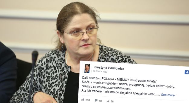 Krystyna Pawłowicz oceniła zachowanie trenera reprezentacji Niemiec