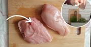 Ścięgna z piersi kurczaka pozbywam się jednym ruchem. Bez krojenia i szarpania