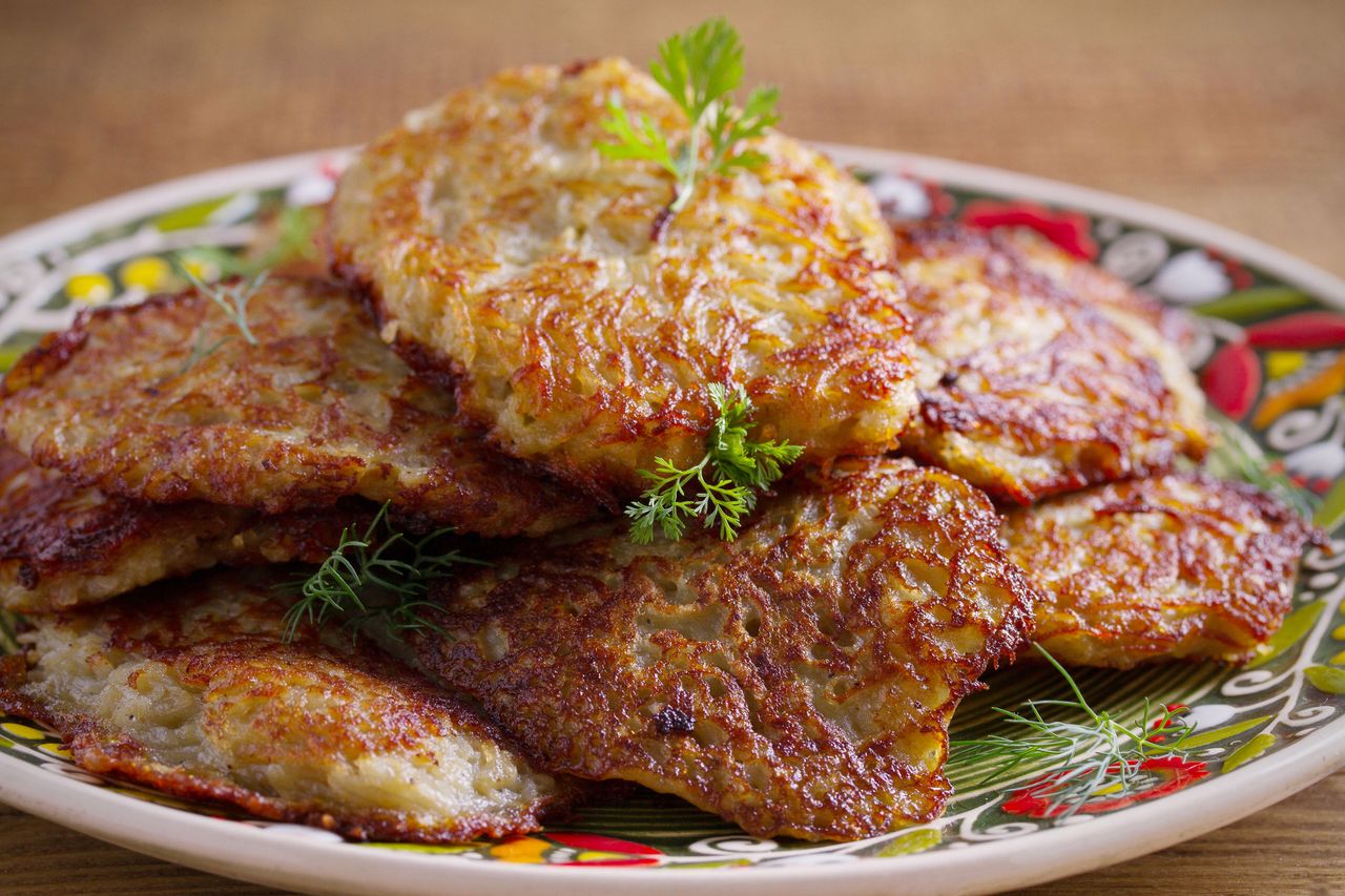 Placki ziemniaczano-pieczarkowe. Rumiane i chrupiące