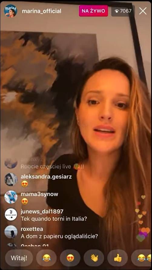 Marina podczas live czat