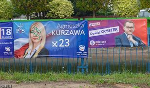 Wybory parlamentarne 2019. Zniszczono plakaty kandydatów PiS. Swastyki i napisy "Nazi raus"