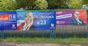 Wybory parlamentarne 2019. Zniszczono plakaty kandydatów PiS. Swastyki i napisy "Nazi raus"