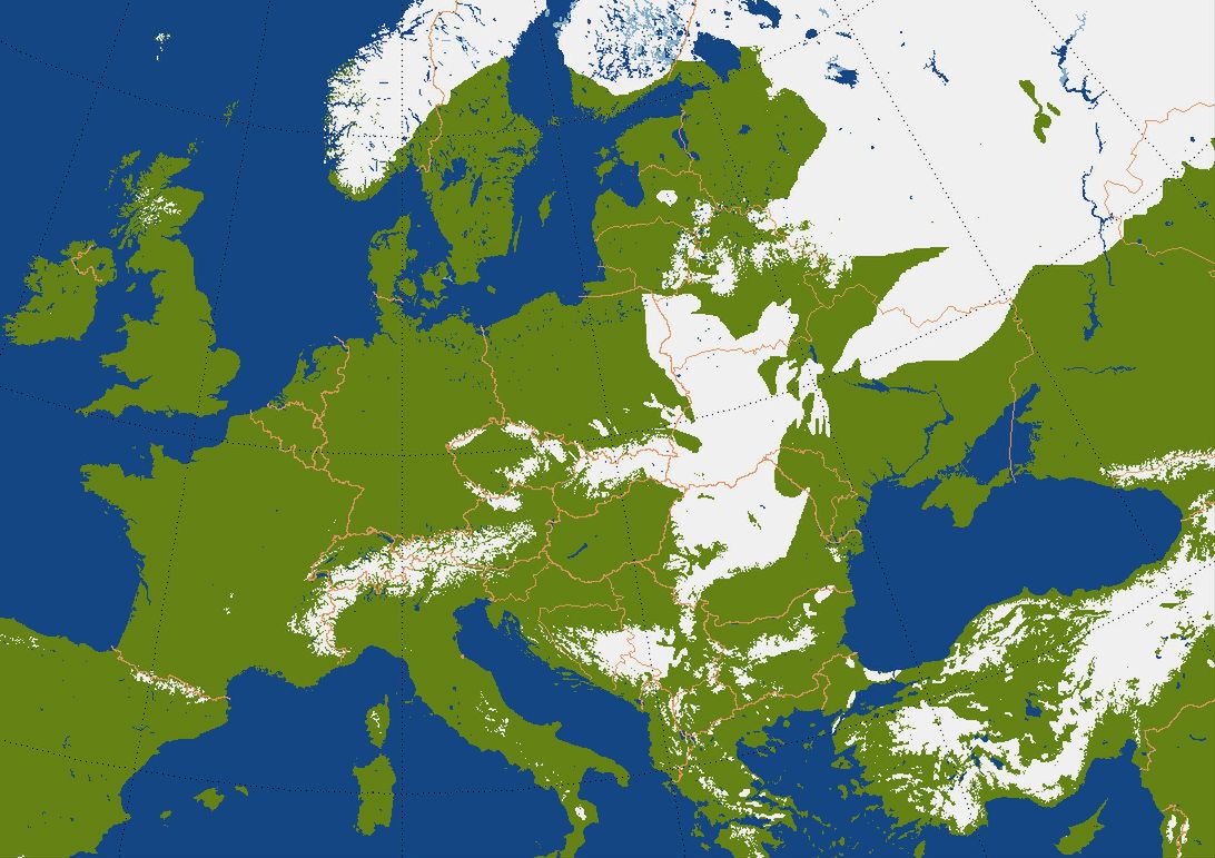 Pogoda na zimę 2020. Mapa występowania śniegu z 10 stycznia. O tej porze roku już połowa kraju powinna być przysypana śniegiem.