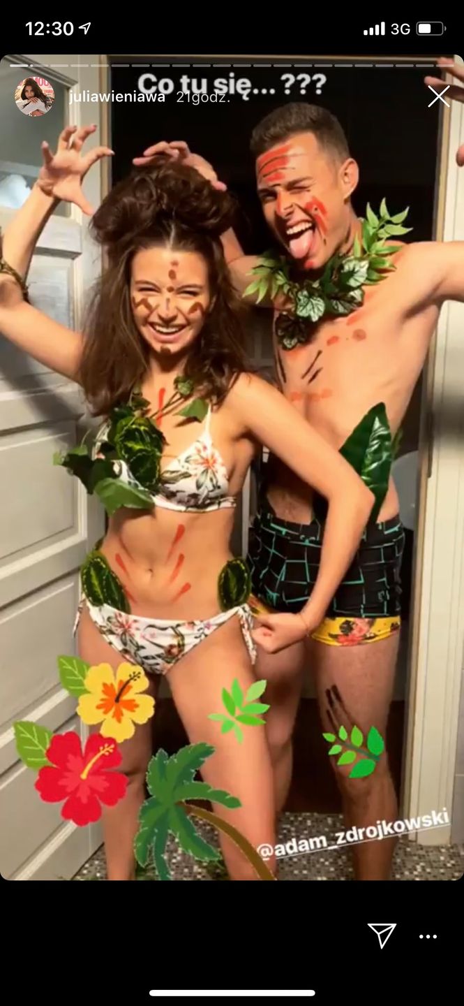 Julia Wieniawa i Adam Zdrójkowski półnago