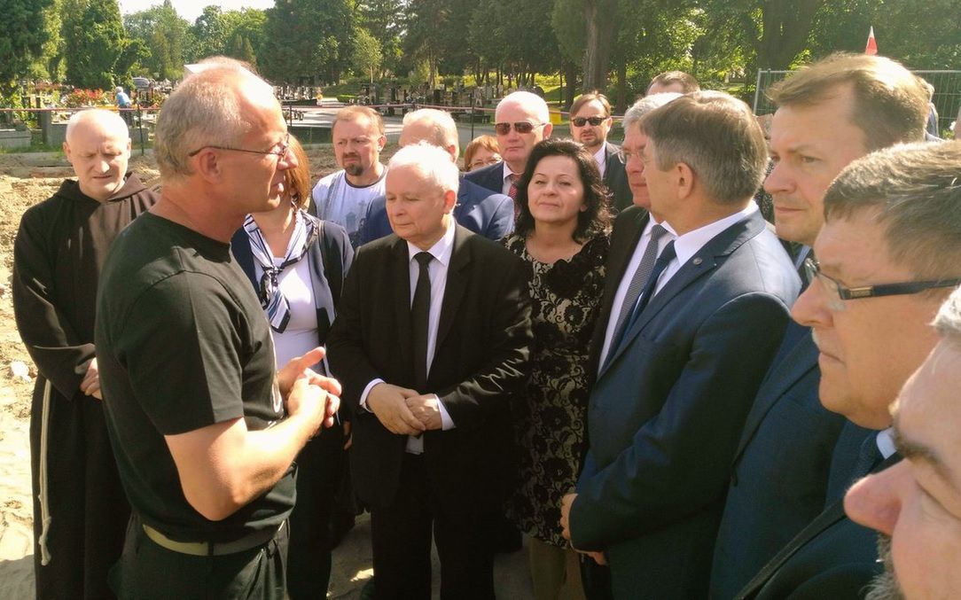 Jarosław Kaczyński odwiedził Łączkę. Trwają poszukiwania szczątków polskich bohaterów
