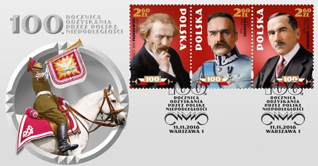 Poczta Polska świętuje 100. rocznicę odzyskania niepodległości. Specjalna seria znaczków