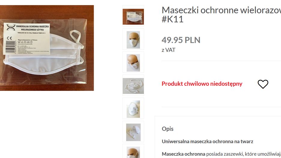 Poczta Polska uruchamia sprzedaż maseczek.