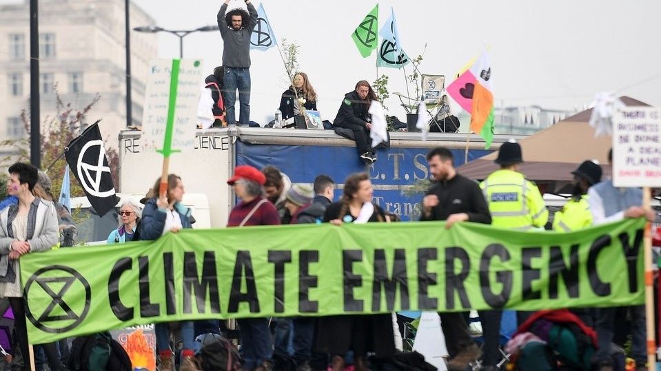 zmiany klimatyczne protest londyn