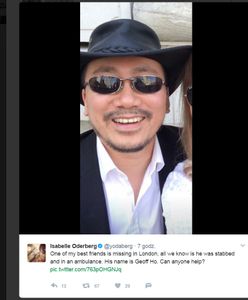 Niesamowita historia poszukiwań dziennikarza ranionego przez nożownika w Londynie. Znaleźli go internauci