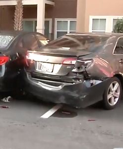 Pijany kierowca zniszczył 17 aut próbując zaparkować. Został aresztowany
