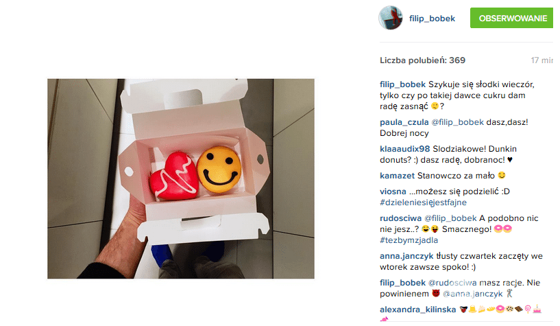 Filip Bobek pokazał jak spędza wieczór