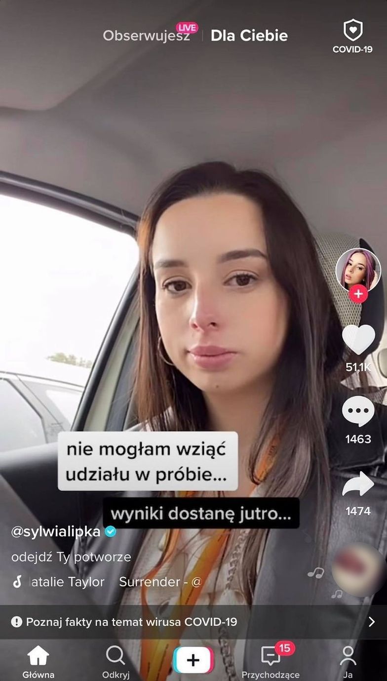 Sylwia Lipka badanie na COVID-19