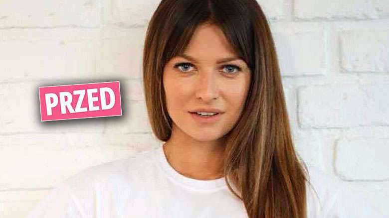 Anna Lewandowska z czerwonymi ustami