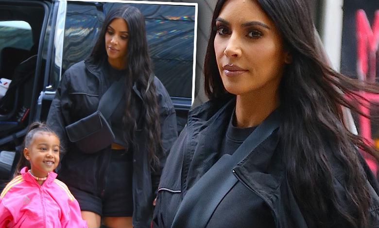 Kim Kardashian i North West na mieście