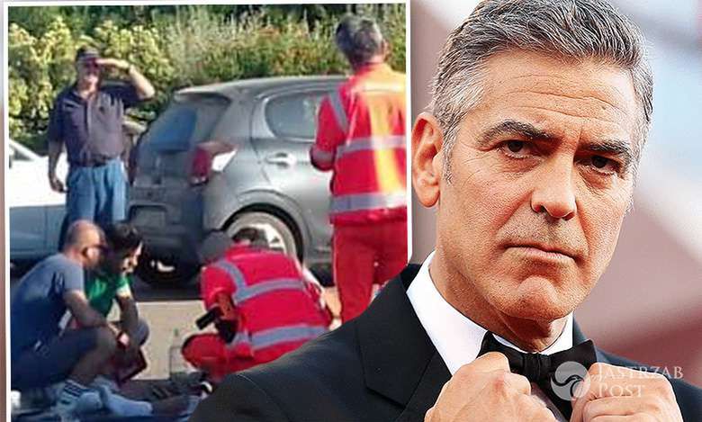 George Clooney wypadek nagranie