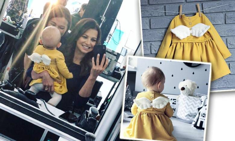Klara Lewandowska dyktuje trendy! Żółta sukienka ze skrzydełkami to świąteczny cenowy HIT! Wiemy gdzie ją kupić i ile kosztuje!