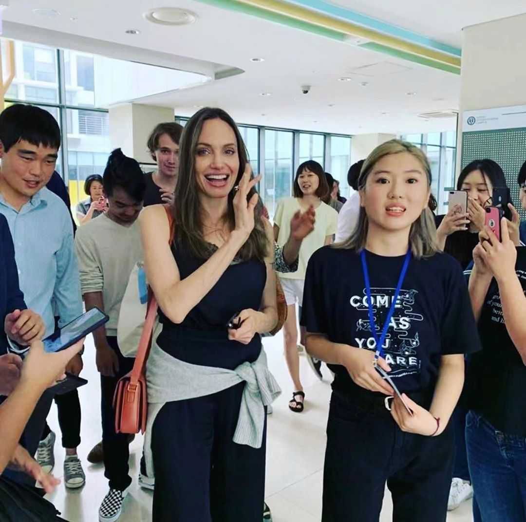 Angelina Jolie odwiedziła Uniwersytet Yonsei