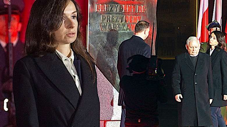 Marta Kaczyńska z rodziną na odsłonięciu pomnika Lecha Kaczyńskiego