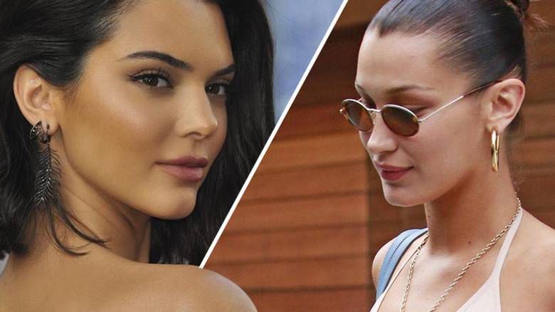 Bella Hadid i Kendall Jenner topless na plaży