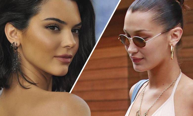 Bella Hadid i Kendall Jenner topless na plaży