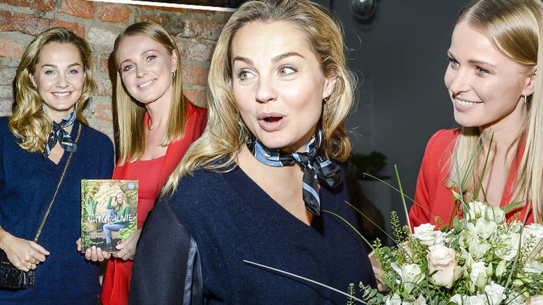 Małgorzata Socha i Agnieszka Cegielska na premierze książki