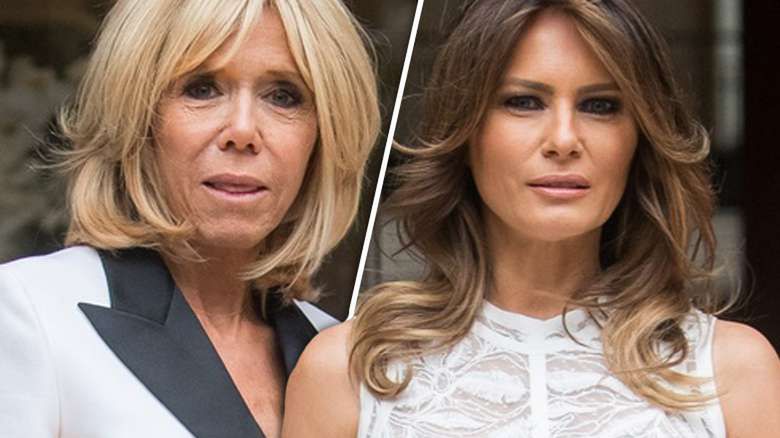 Melania Trump i Brigitte Macron w Belgii
