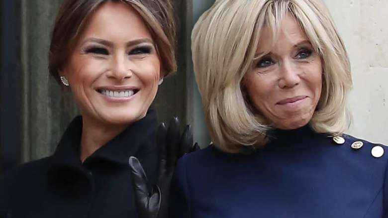 Melania Trump i Brigitte Macron spotkały się w pałacu prezydenckim