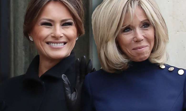 Melania Trump i Brigitte Macron spotkały się w pałacu prezydenckim