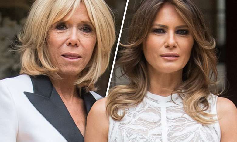 Melania Trump i Brigitte Macron w Belgii