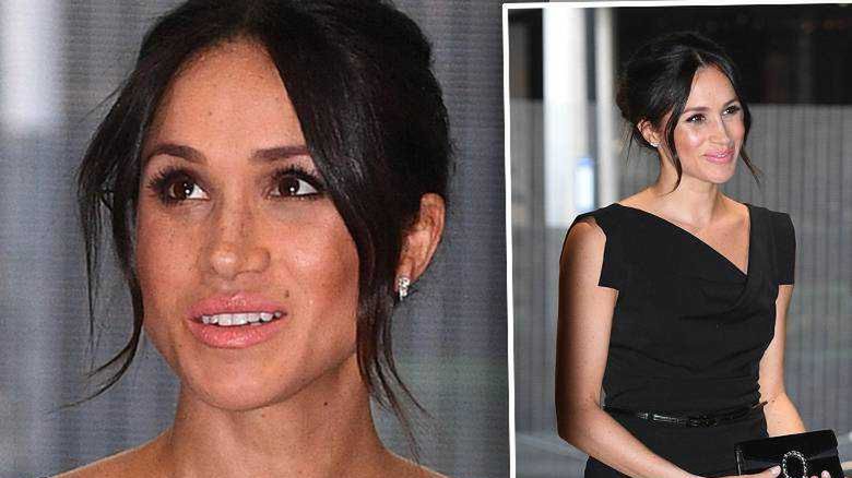 Meghan Markle w czarnej sukience