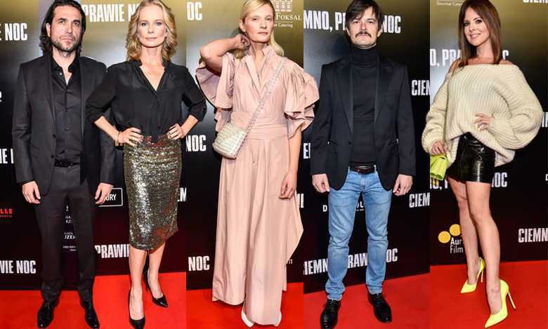 Plejada gwiazd na premierze filmu "Ciemno, prawie noc": Agata Buzek, Marcin Dorociński, Dawid Ogrodnik, Paulina Koziejowska, Magdalena Cielecka